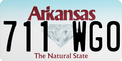 AR license plate 711WGO