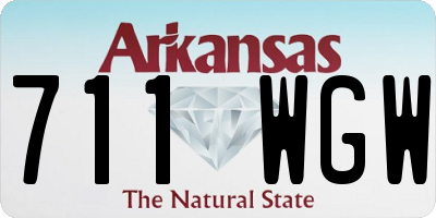 AR license plate 711WGW