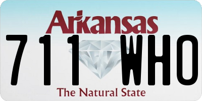 AR license plate 711WHO