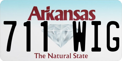 AR license plate 711WIG