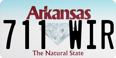 AR license plate 711WIR