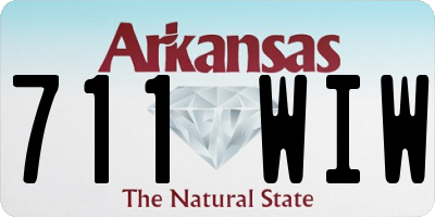 AR license plate 711WIW