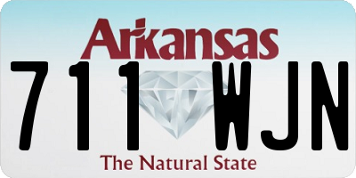 AR license plate 711WJN