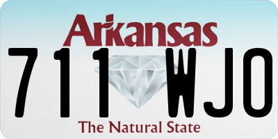 AR license plate 711WJO