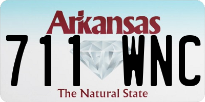 AR license plate 711WNC