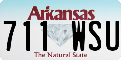 AR license plate 711WSU