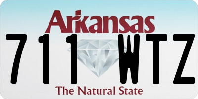 AR license plate 711WTZ