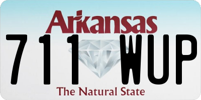 AR license plate 711WUP