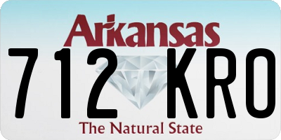 AR license plate 712KRO