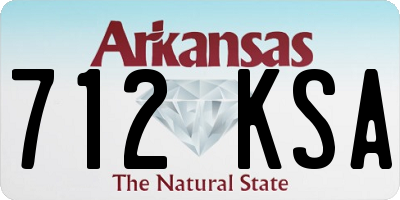 AR license plate 712KSA