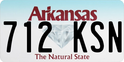 AR license plate 712KSN