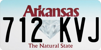 AR license plate 712KVJ