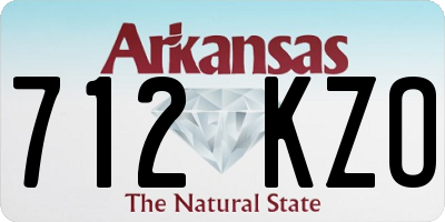 AR license plate 712KZO