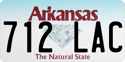 AR license plate 712LAC