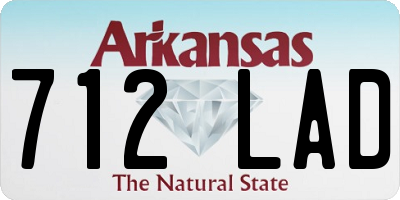 AR license plate 712LAD