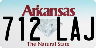 AR license plate 712LAJ