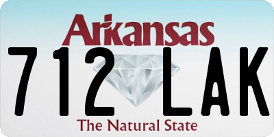 AR license plate 712LAK