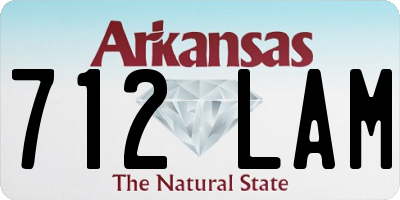 AR license plate 712LAM