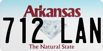 AR license plate 712LAN