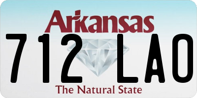 AR license plate 712LAO