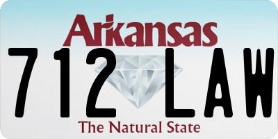 AR license plate 712LAW