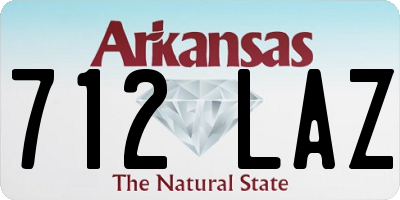 AR license plate 712LAZ