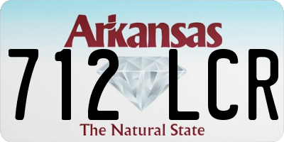 AR license plate 712LCR
