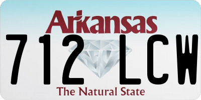AR license plate 712LCW
