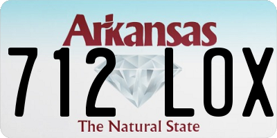 AR license plate 712LOX