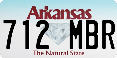 AR license plate 712MBR