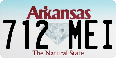 AR license plate 712MEI