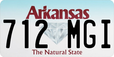 AR license plate 712MGI