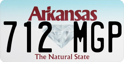 AR license plate 712MGP