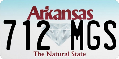 AR license plate 712MGS