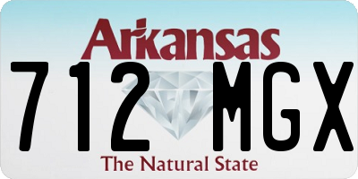 AR license plate 712MGX