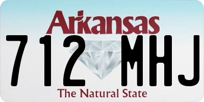 AR license plate 712MHJ