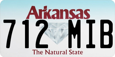 AR license plate 712MIB