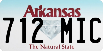AR license plate 712MIC