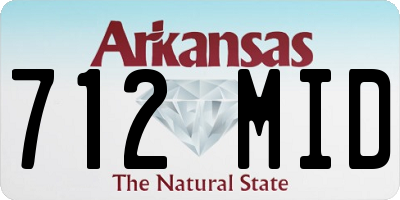 AR license plate 712MID