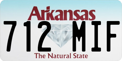 AR license plate 712MIF