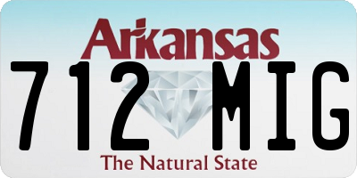 AR license plate 712MIG