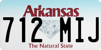 AR license plate 712MIJ
