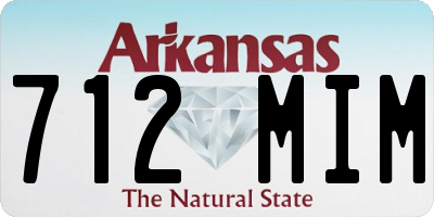 AR license plate 712MIM