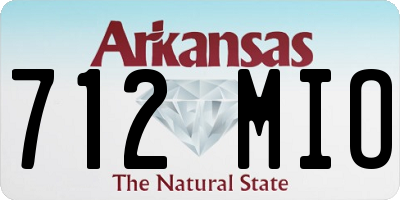 AR license plate 712MIO