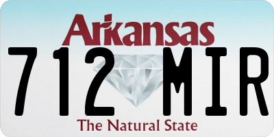 AR license plate 712MIR