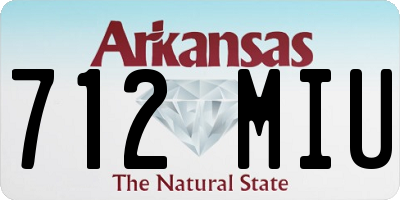 AR license plate 712MIU