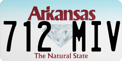 AR license plate 712MIV