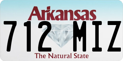 AR license plate 712MIZ
