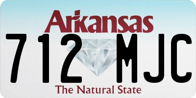 AR license plate 712MJC