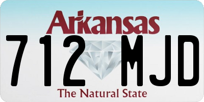 AR license plate 712MJD